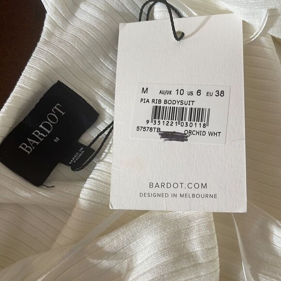 NWT PIA RIB BODYSUIT IN ORCHID WHT - size M - Picture 6 of 6